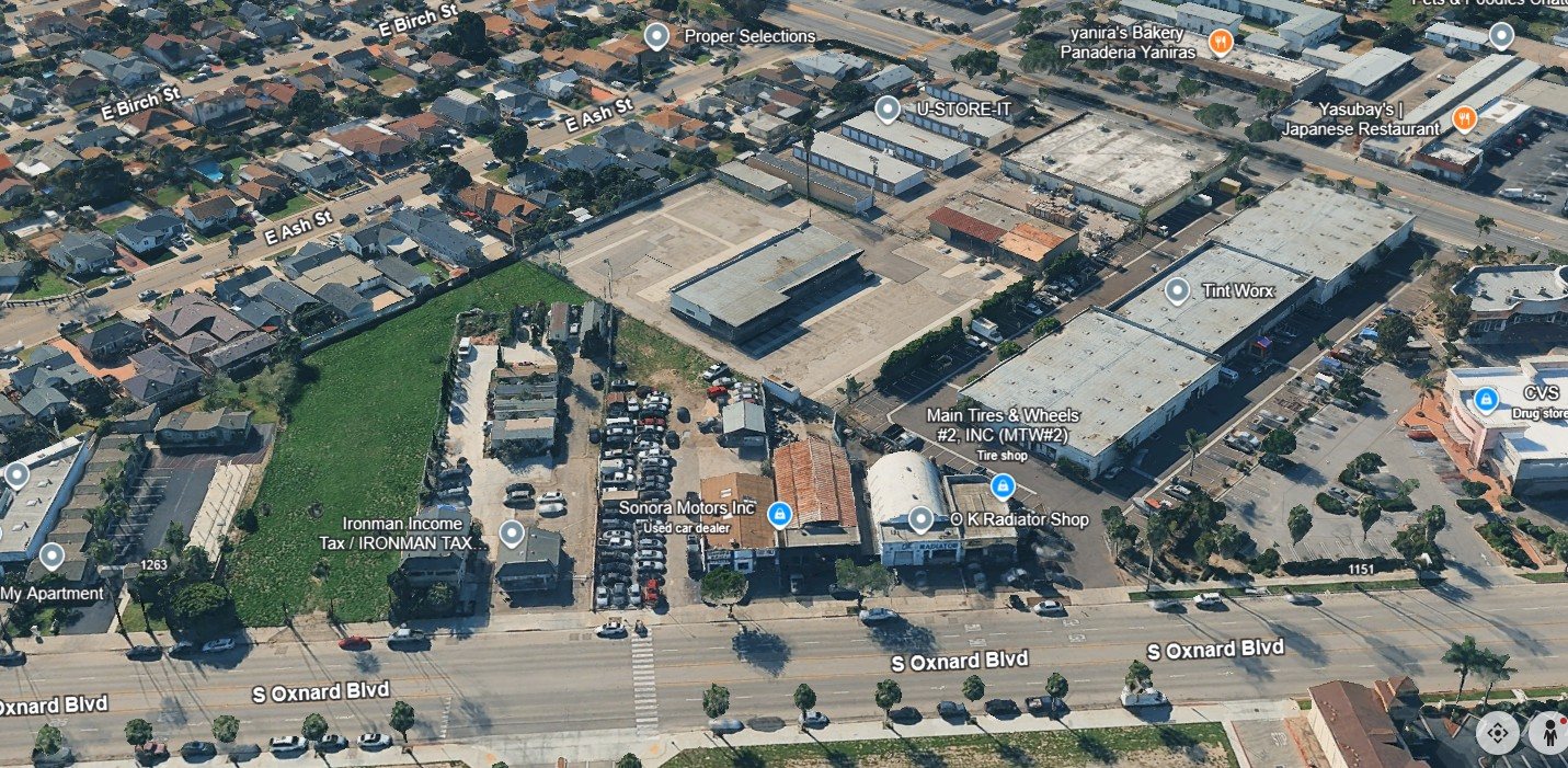 Aerial of 1225 South Oxnard Boulevard